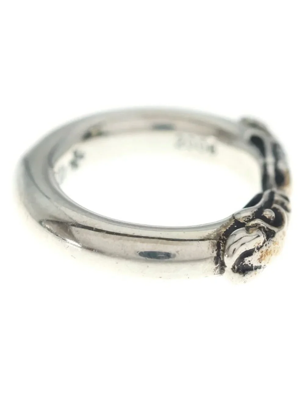 Chrome Hearts Double Dog Ring Silver